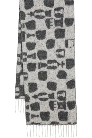 HENRIK VIBSKOV Bufanda con piezas de ajedrez en jacquard
