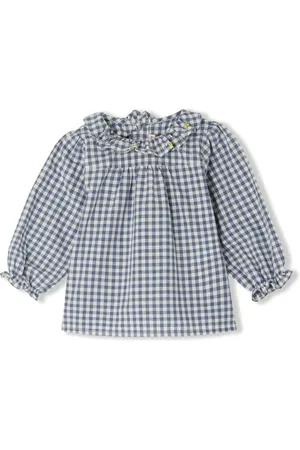 BONPOINT Blusa Dojoba a cuadros gingham