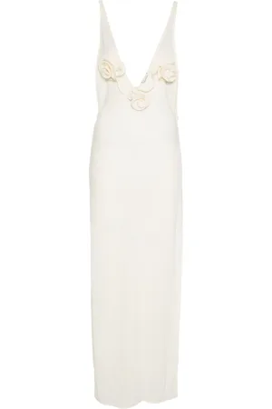 MAGDA BUTRYM Vestido largo con apliques florales