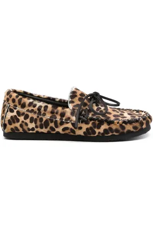 Isabel Marant Mocasines Fitza con estampado de leopardo