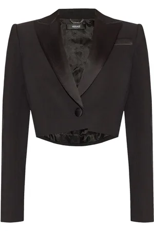 VERSACE Blazer corto con parche del logo
