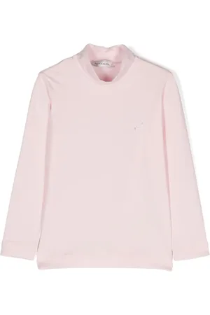 MONNALISA Top con aplique del logo y cuello falso