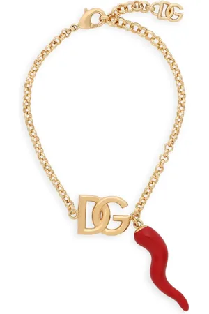 Dolce & Gabbana Pulsera de cadena con charm DG