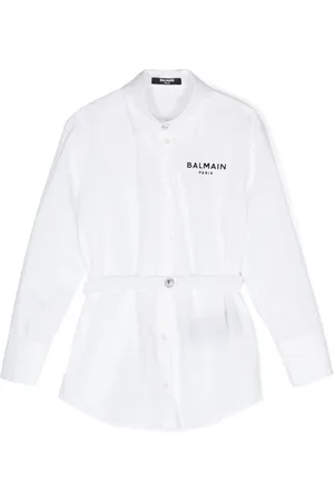 Balmain Camiseta con logo afelpado