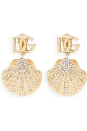 Dolce & Gabbana Pendientes de clip con colgante DG