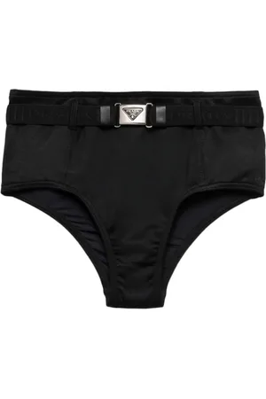 Prada Bragas de bikini con logo triangular