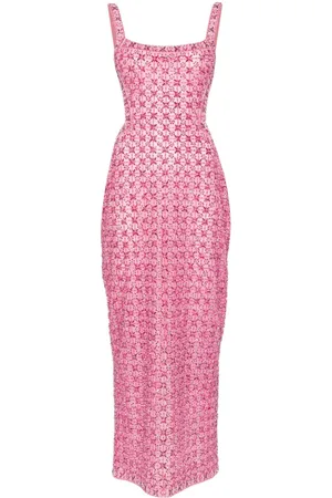 Dina Melwani Vestido con detalles de cristal