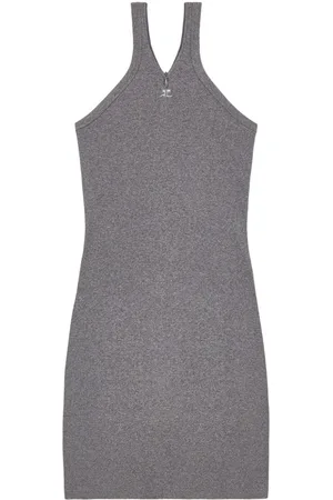 Courrèges Vestido corto con diseño cruzado 1990