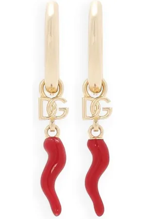 Dolce & Gabbana Pendientes de aro con colgante DG