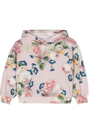 MONNALISA Sudadera con capucha y estampado floral