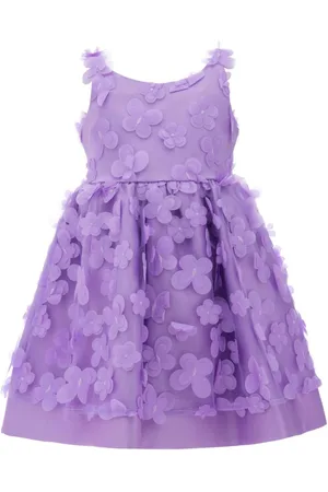Tulleen Vestido Lago con aplique floral