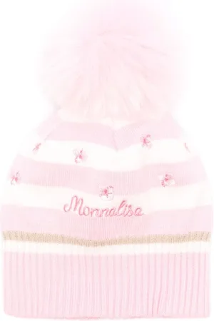 MONNALISA Gorro con logo bordado y rayas