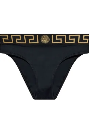 VERSACE Bragas de bikini con logo en la cinturilla