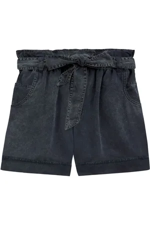 Marant Etoile Pantalones vaqueros cortos con cintura paperbag