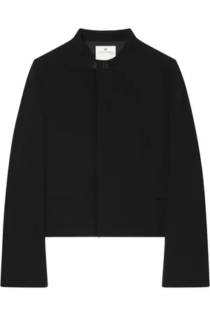 Courrèges Chaqueta de crepé con parche del logo