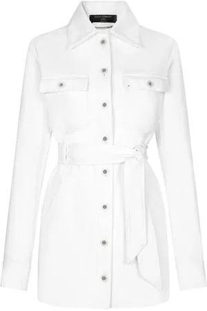 Dolce & Gabbana Chaqueta vaquera larga con cinturón
