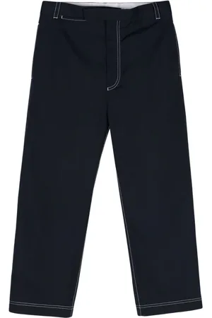 Thom Browne Pantalones rectos con costuras en contraste