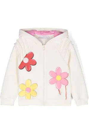 MONNALISA Sudadera con capucha y estampado floral