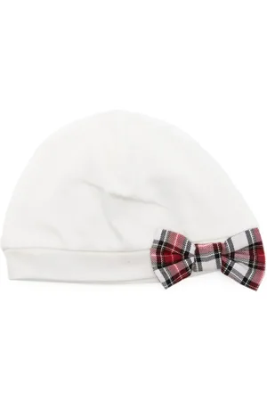 MONNALISA Gorro con lazo a cuadros