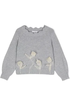 MONNALISA Jersey con aplique floral