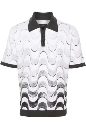 AMIRI Polo Staggered con ondas estampadas