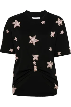 LOULOU Camiseta con apliques de cristal