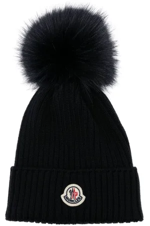 Moncler Gorro de canalé con pompón