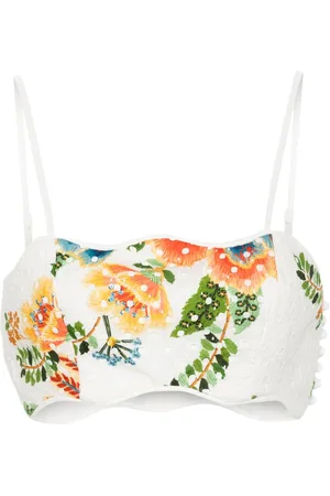 Farm Rio Top corto con motivo floral