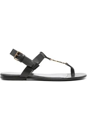 Saint Laurent Sandalias con placa Cassandre