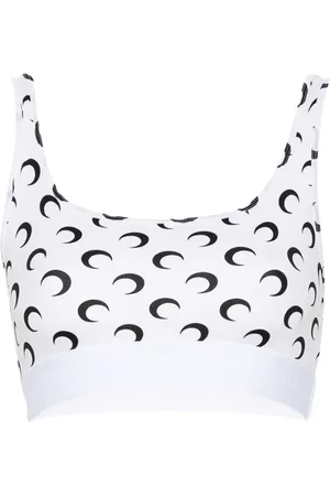 Marine Serre Top corto con estampado Crescent Moon