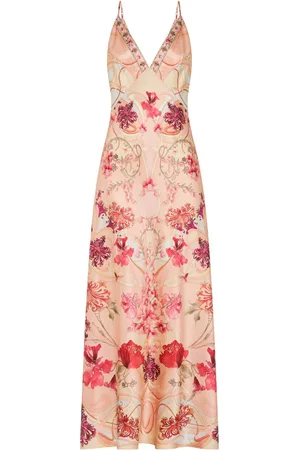 Camilla Vestido con estampado Blossoms & Brushstrokes
