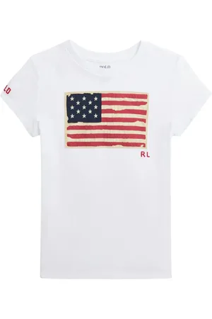 Ralph Lauren Camiseta con logo y bandera