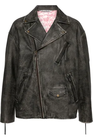Acne Studios Chaqueta biker con logo en relieve