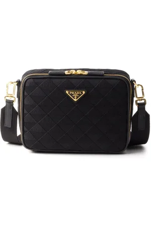 Prada Bolso messenger Brique con motivo triangular