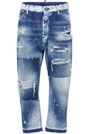 Dsquared2 Vaqueros capri con diseño patchwork
