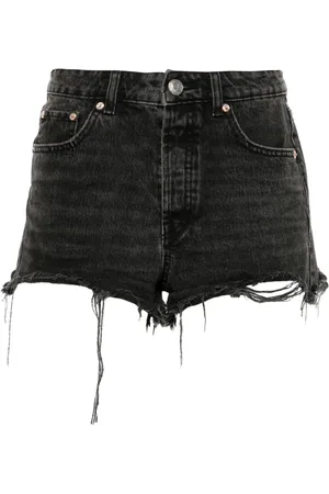 LOULOU Pantalones vaqueros cortos con strass