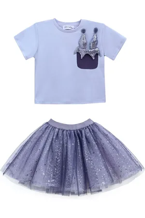 Mimi Tutu Set de camiseta y falda con lentejuelas