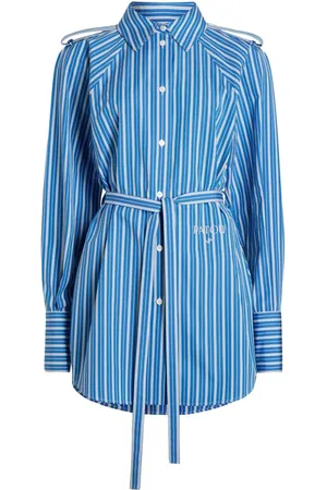 Patou Vestido camisero corto a rayas