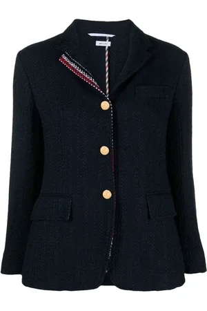 Thom Browne Blazer de tweed con rayas RWB