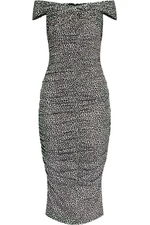 Michael Kors Vestido midi con estampado de leopardo