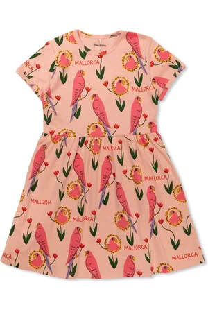 Mini Rodini Vestido estilo camiseta con motivo Parrots