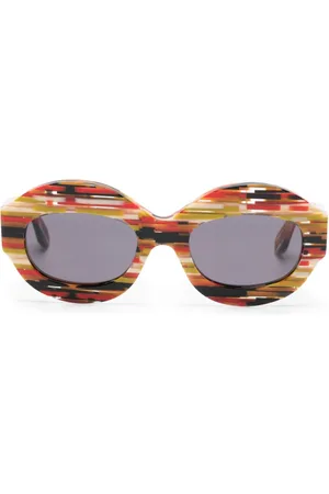 Marni Gafas de sol Spacey Stripey con montura oval