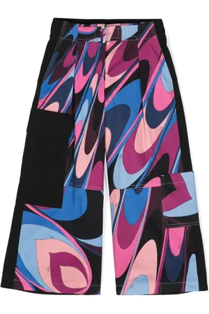 PUCCI Junior Pantalones anchos con estampado Marmo