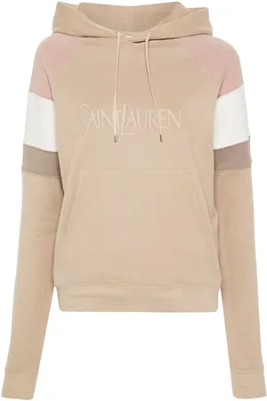 Saint Laurent Sudadera con capucha y logo bordado