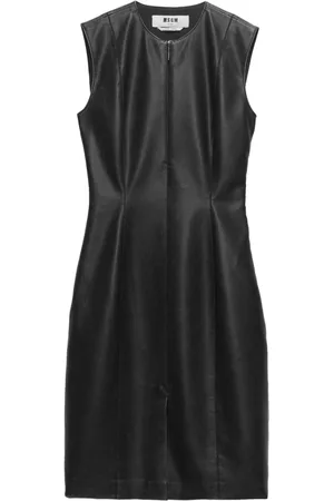 Msgm Vestido midi con media cremallera