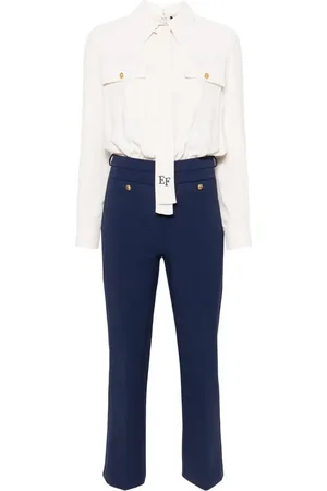 Elisabetta Franchi Mono largo con cuello de pico