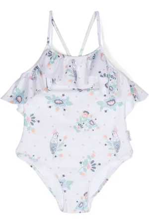 Le pandorine Bañador con estampado floral y volantes