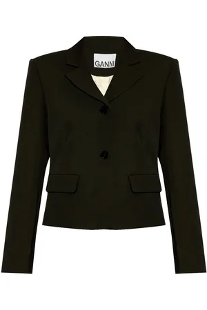 Ganni Chaqueta de vestir corta con botones