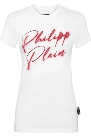Philipp Plein Camiseta con logo de apliques