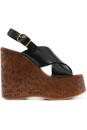 Chloé Sandalias Maxime con cuña de 130 mm